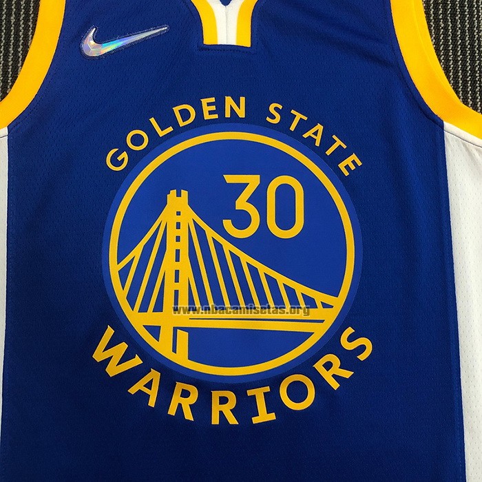 Camiseta Golden State Warriors Stephen Curry 2974th 3 Points Azul